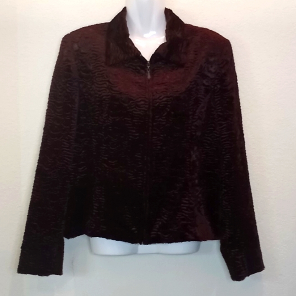 VTG- Giancarlo Ferrari Faux Fur Zip Up Sable Jacket